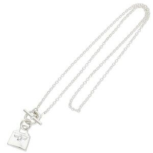 Hermes Amulet Kelly Silver Necklace 43 cm